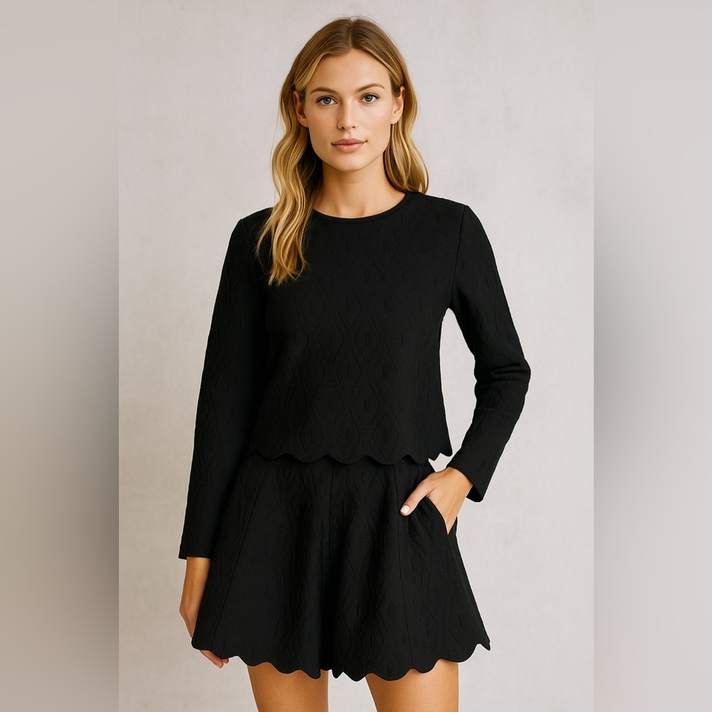 Jonathan Simkhai Black Skirt Set